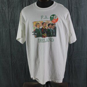 Vintage Soccer Shirt - FA Ireland Player Graphic World Cup 94 Umbro - Men's XL